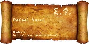 Rafael Vazul névjegykártya
